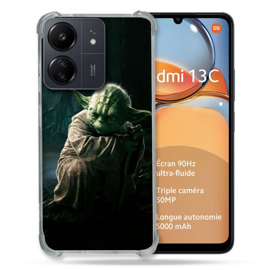 Coque Renforcé Pour Xiaomi Redmi 13C Star Wars - Yoda sombre