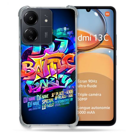 Coque Renforcé Pour Xiaomi Redmi 13C Street Art Rap