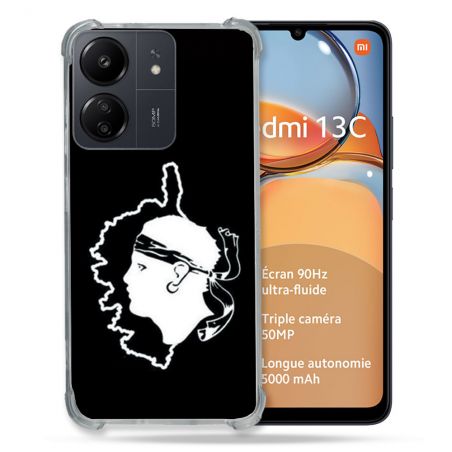 Coque Renforcé Pour Xiaomi Redmi 13C Voyage Corse Noir