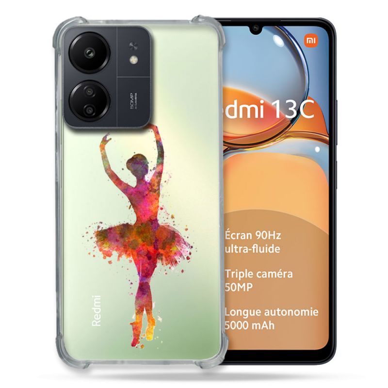 Coque Renforcé Transparente Pour Xiaomi Redmi 13C Danseuse etoile