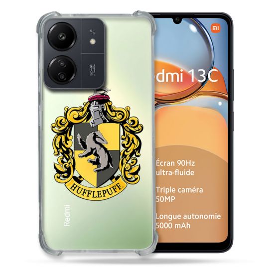 Coque Renforcé Transparente Pour Xiaomi Redmi 13C Harry Potter Hufflepuff