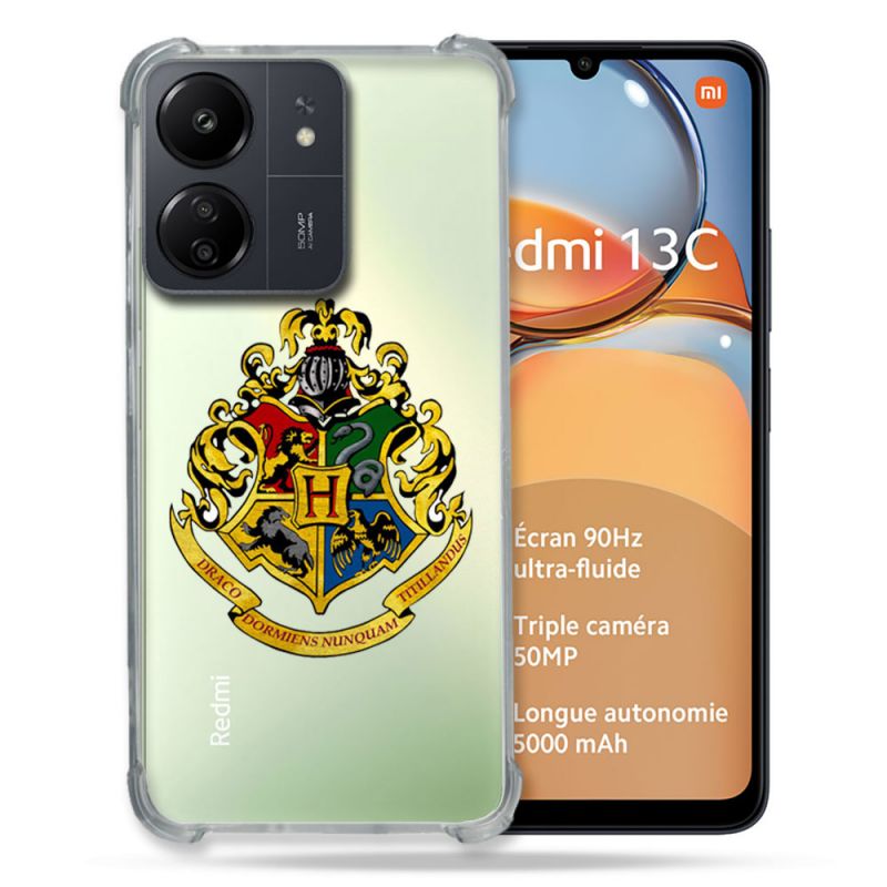 Coque Renforcé Transparente Pour Xiaomi Redmi 13C Harry Potter Poudlard