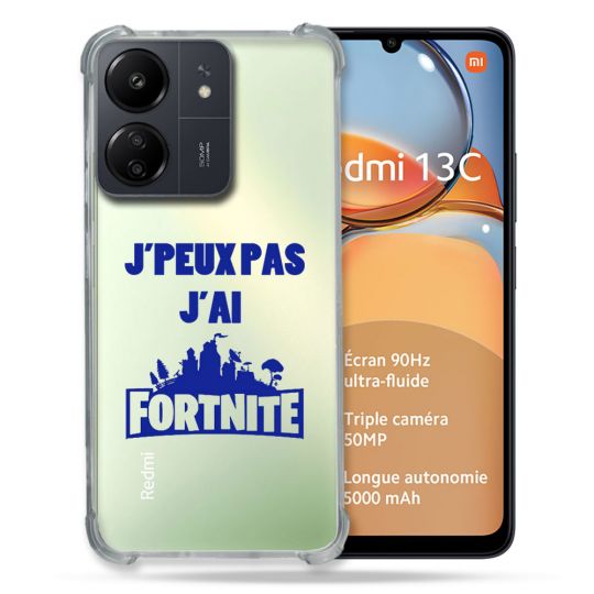 Coque Renforcé Transparente Pour Xiaomi Redmi 13C Jpeux pas jai Fortnite