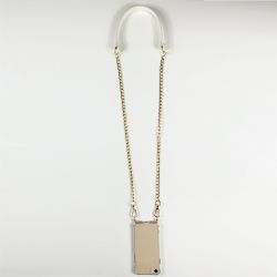 Coque Renforcé Transparente Pour Xiaomi Redmi 13C Lanière / Cordon Chaine et Cuir Blanc