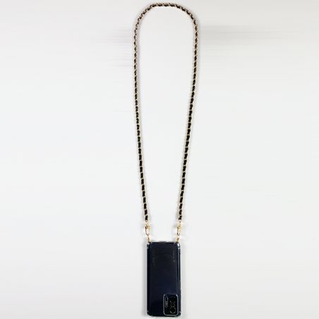 Coque Renforcé Transparente Pour Xiaomi Redmi 13C Lanière / Cordon Chaine suspendue Noir