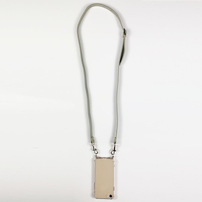 Coque Renforcé Transparente Pour Xiaomi Redmi 13C Lanière / Cordon Cuir 2 Gris