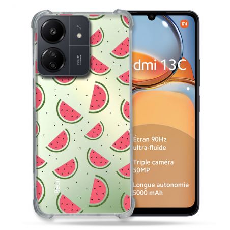 Coque Renforcé Transparente Pour Xiaomi Redmi 13C Pasteque