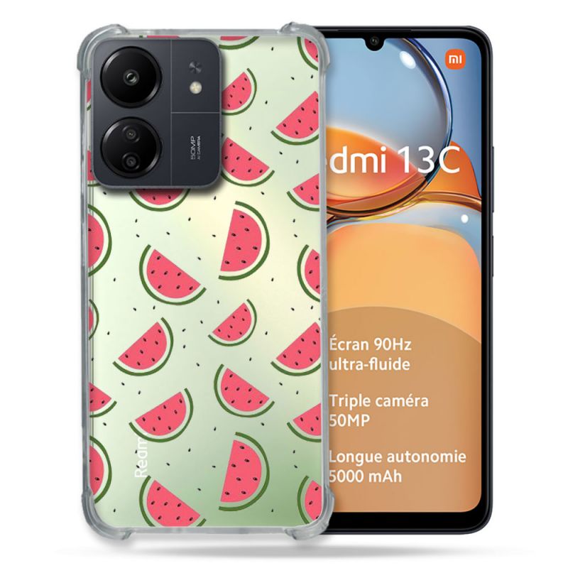 Coque Renforcé Transparente Pour Xiaomi Redmi 13C Pasteque