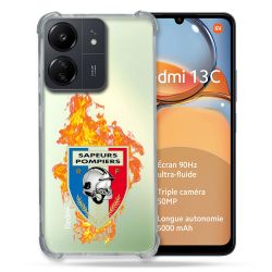 Coque Renforcé Transparente Pour Xiaomi Redmi 13C Pompier Feu