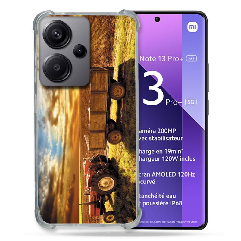 Coque Renforcé Pour Xiaomi Redmi Note 13 Pro Plus 5G Agriculture Tracteur Color