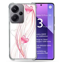 Coque Renforcé Pour Xiaomi Redmi Note 13 Pro Plus 5G Amour Coeur Rose Montant sur Blanc