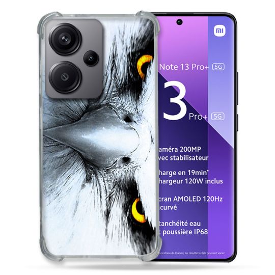 Coque Renforcé Pour Xiaomi Redmi Note 13 Pro Plus 5G Animal Aigle Royal Blanc