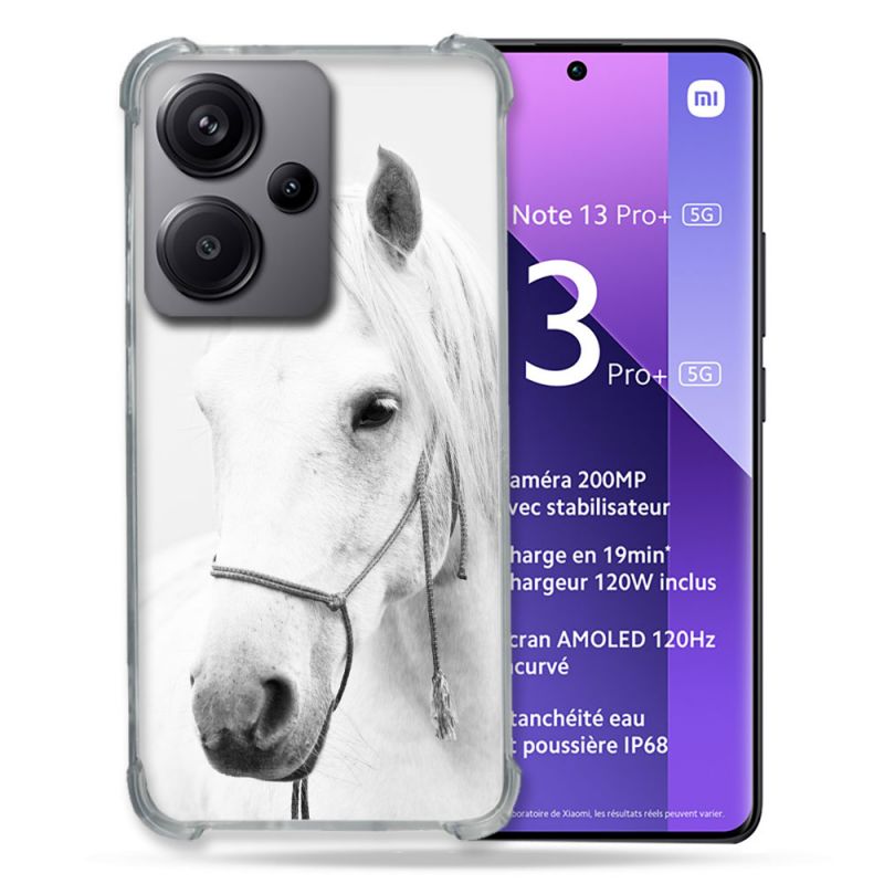 Coque Renforcé Pour Xiaomi Redmi Note 13 Pro Plus 5G Animal Cheval Cristal