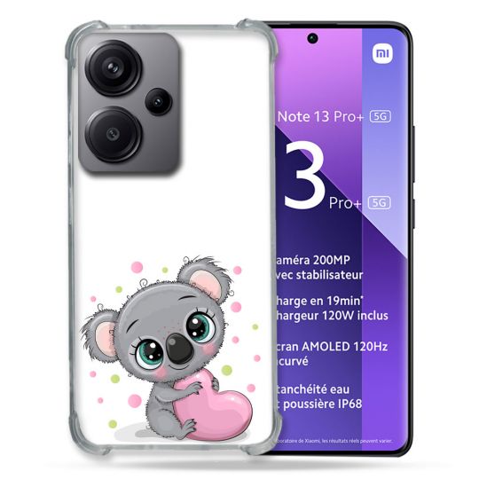 Coque Renforcé Pour Xiaomi Redmi Note 13 Pro Plus 5G Animal Koala Cœur