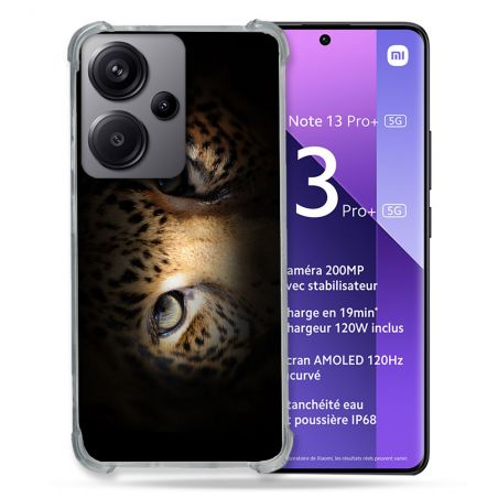 Coque Renforcé Pour Xiaomi Redmi Note 13 Pro Plus 5G Animal Leopard Yeux