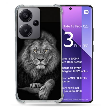 Coque Renforcé Pour Xiaomi Redmi Note 13 Pro Plus 5G Animal Lion Majestueux