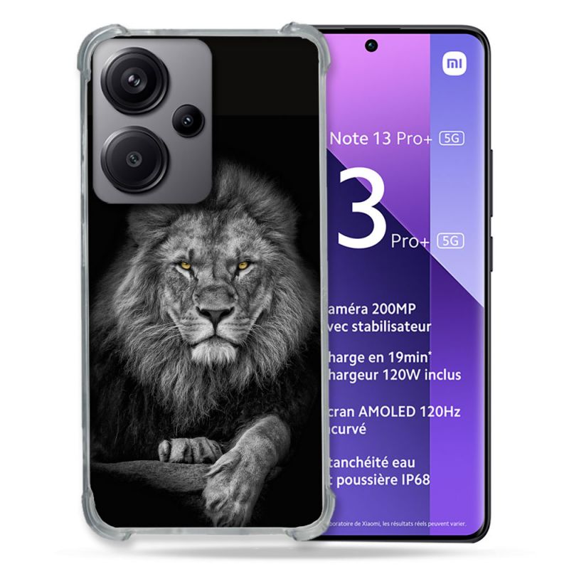 Coque Renforcé Pour Xiaomi Redmi Note 13 Pro Plus 5G Animal Lion Majestueux