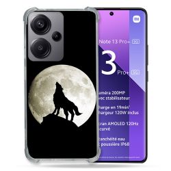 Coque Renforcé Pour Xiaomi Redmi Note 13 Pro Plus 5G Animal Loup Noir