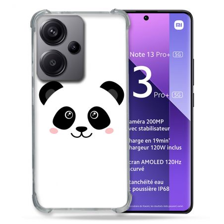 Coque Renforcé Pour Xiaomi Redmi Note 13 Pro Plus 5G Animal Panda Blanc