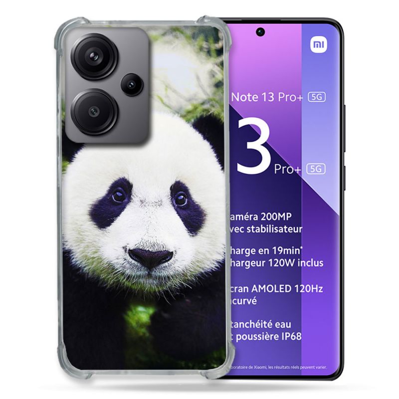 Coque Renforcé Pour Xiaomi Redmi Note 13 Pro Plus 5G Animal Panda Color