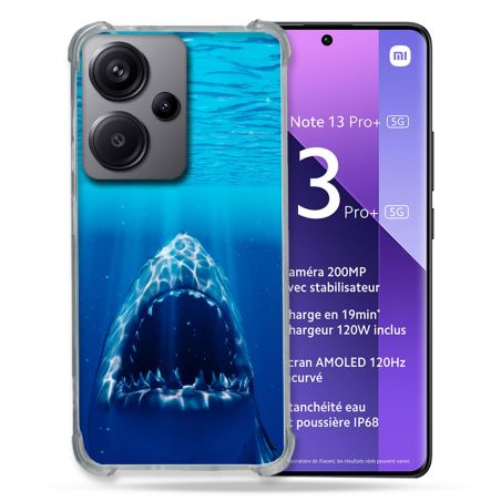 Coque Renforcé Pour Xiaomi Redmi Note 13 Pro Plus 5G Animal Requin Dent