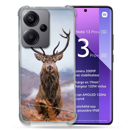 Coque Renforcé Pour Xiaomi Redmi Note 13 Pro Plus 5G Chasse Chevreuil Montagne