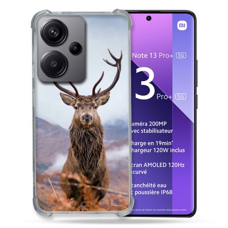 Coque Renforcé Pour Xiaomi Redmi Note 13 Pro Plus 5G Chasse Chevreuil Montagne