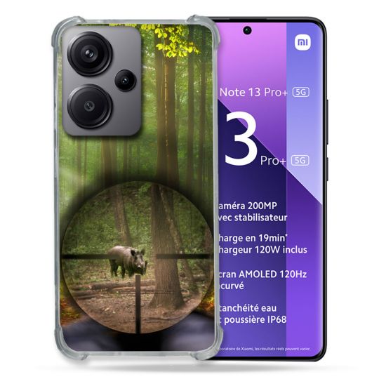 Coque Renforcé Pour Xiaomi Redmi Note 13 Pro Plus 5G Chasse Sanglier Viseur