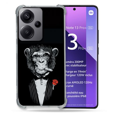 Coque Renforcé Pour Xiaomi Redmi Note 13 Pro Plus 5G Decale Singe Mafia