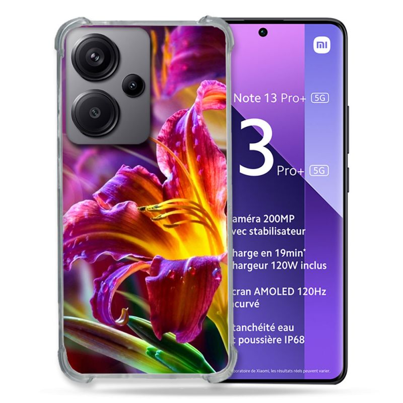 Coque Renforcé Pour Xiaomi Redmi Note 13 Pro Plus 5G Fleur Lys Color