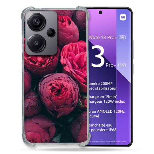 Coque Renforcé Pour Xiaomi Redmi Note 13 Pro Plus 5G Fleur Pivoine