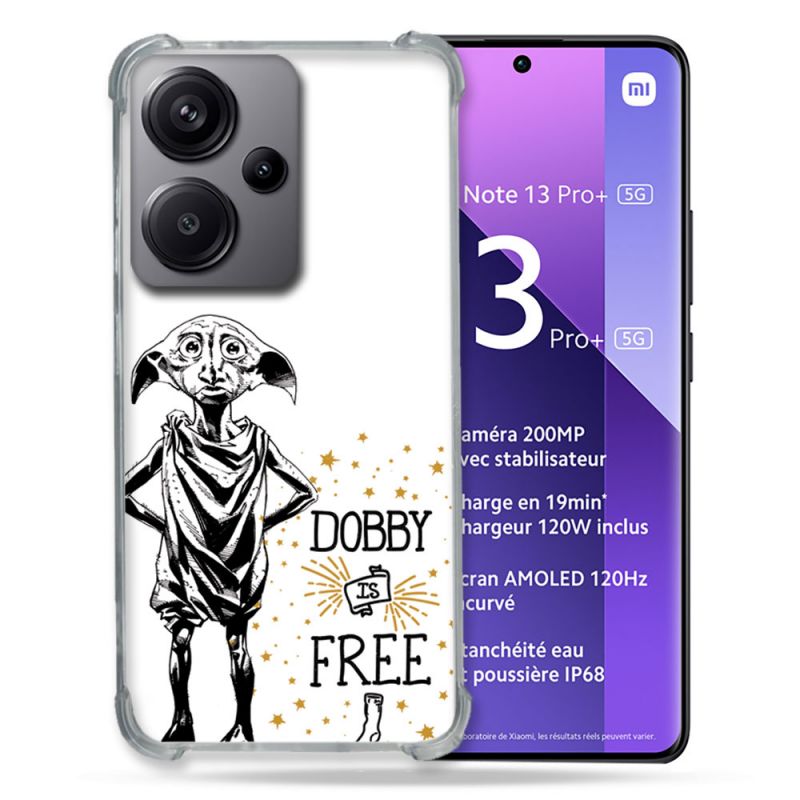 Coque Renforcé Pour Xiaomi Redmi Note 13 Pro Plus 5G Harry Potter Dobby Free Blanc