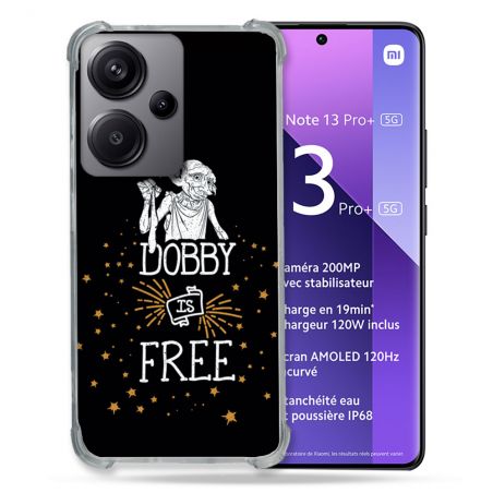 Coque Renforcé Pour Xiaomi Redmi Note 13 Pro Plus 5G Harry Potter Dobby Free Noir