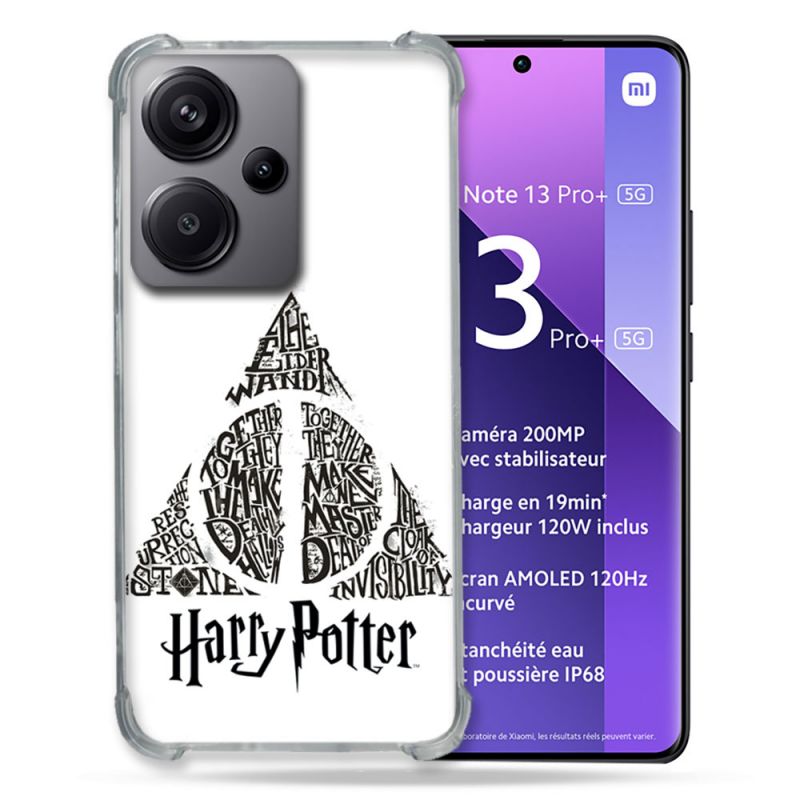 Coque Renforcé Pour Xiaomi Redmi Note 13 Pro Plus 5G Harry Potter Hollows triangle Blanc