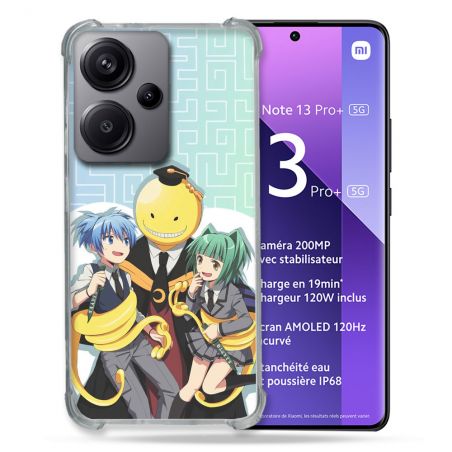 Coque Renforcé Pour Xiaomi Redmi Note 13 Pro Plus 5G Manga Assassination Classroom Kuro Trio