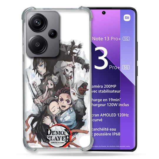 Coque Renforcé Pour Xiaomi Redmi Note 13 Pro Plus 5G Manga Demon Slayer Blanc