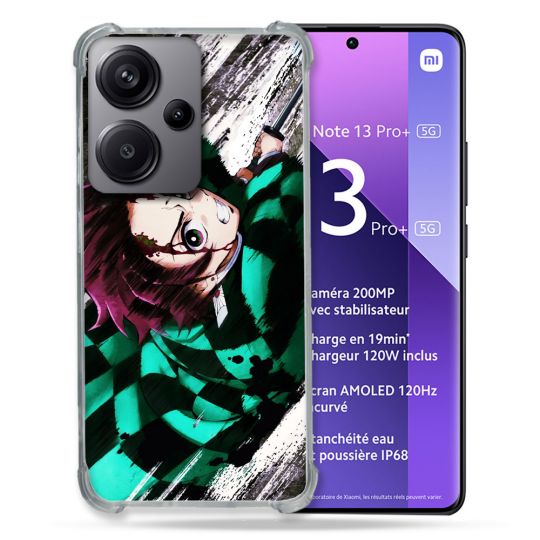 Coque Renforcé Pour Xiaomi Redmi Note 13 Pro Plus 5G Manga Demon Slayer Tanjiro