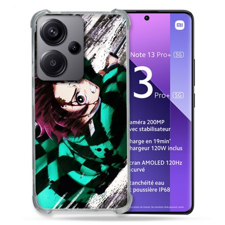 Coque Renforcé Pour Xiaomi Redmi Note 13 Pro Plus 5G Manga Demon Slayer Tanjiro