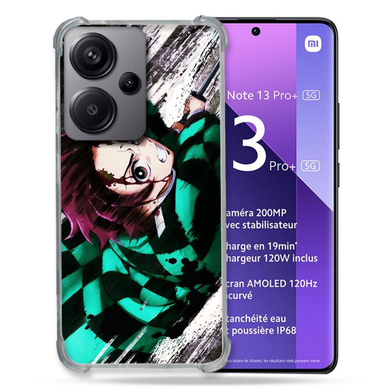 Coque Renforcé Pour Xiaomi Redmi Note 13 Pro Plus 5G Manga Demon Slayer Tanjiro