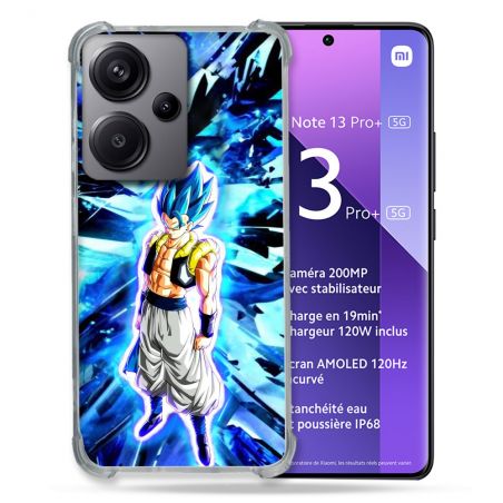Coque Renforcé Pour Xiaomi Redmi Note 13 Pro Plus 5G Manga Dragon Ball Gogeta Lumiere
