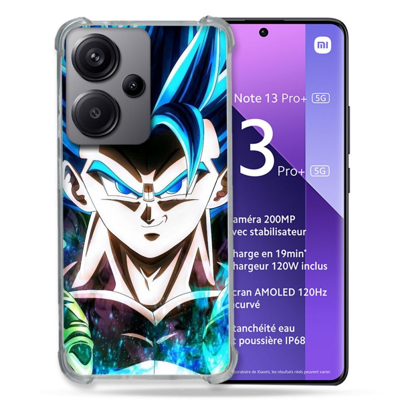 Coque Renforcé Pour Xiaomi Redmi Note 13 Pro Plus 5G Manga Dragon Ball Gogeta Visage