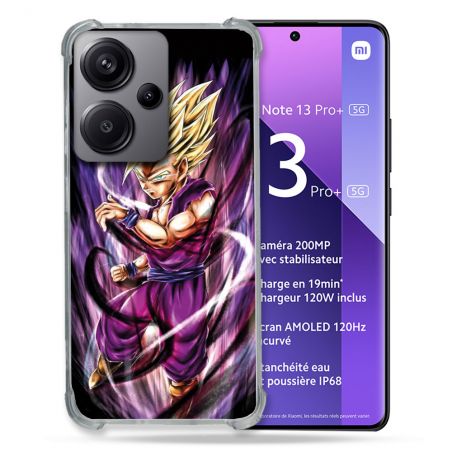 Coque Renforcé Pour Xiaomi Redmi Note 13 Pro Plus 5G Manga Dragon Ball Sangohan Violet
