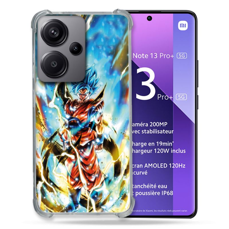 Coque Renforcé Pour Xiaomi Redmi Note 13 Pro Plus 5G Manga Dragon Ball Sangoku Blanc