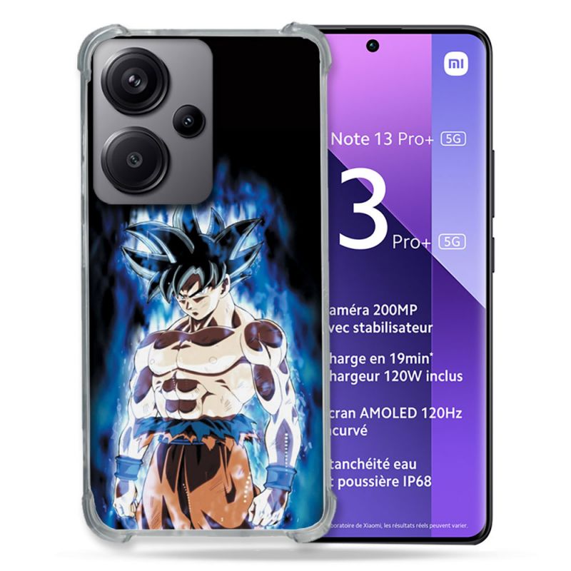Coque Renforcé Pour Xiaomi Redmi Note 13 Pro Plus 5G Manga Dragon Ball Sangoku Noir