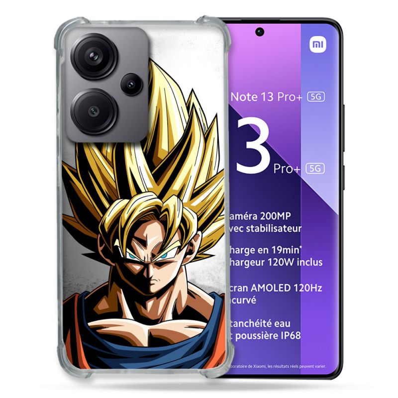 Coque Renforcé Pour Xiaomi Redmi Note 13 Pro Plus 5G Manga Dragon Ball Sangoku Portrait