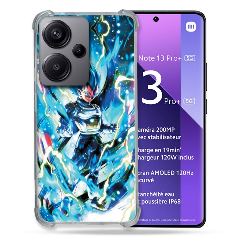 Coque Renforcé Pour Xiaomi Redmi Note 13 Pro Plus 5G Manga Dragon Ball Vegeta Bleu