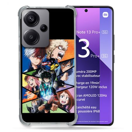 Coque Renforcé Pour Xiaomi Redmi Note 13 Pro Plus 5G Manga My Hero Academia Noir