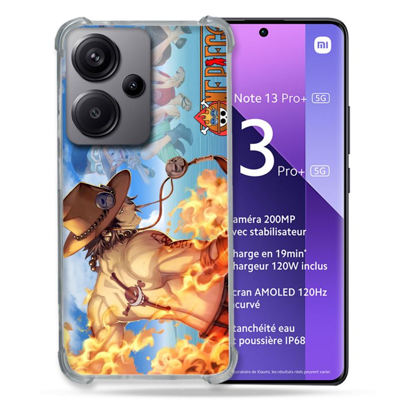 Coque Renforcé Pour Xiaomi Redmi Note 13 Pro Plus 5G Manga One Piece Ace Color