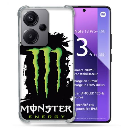 Coque Renforcé Pour Xiaomi Redmi Note 13 Pro Plus 5G Monster Energy Tache