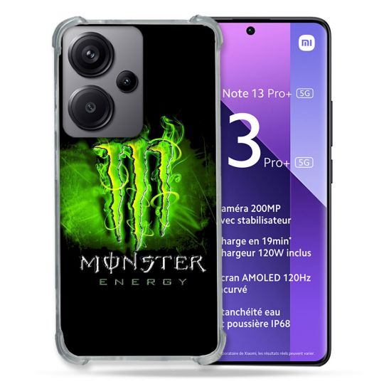 Coque Renforcé Pour Xiaomi Redmi Note 13 Pro Plus 5G Monster Energy Vert